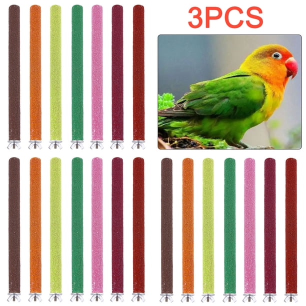 Barra Molienda Pico Garra Pájaro Accesorios Jaula Respetuosos Con El Ambiente 3 Uds.