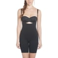 thumbnail image 1 of Invisible Slimming Braless Mid-Thigh Body Shaper with Latex  Black- 2XL, 1 of 1