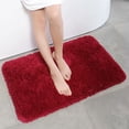 thumbnail image 1 of Alfombra roja vino de 50x80 cm, alfombrilla para el suelo, para baño, dormitorio, baño, lavabo, alfombrilla antideslizante absorbente para pies Sailing Electrónica, 1 of 4