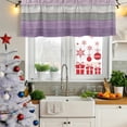 thumbnail image 6 of Purple Grey Wood Grain Valances for Windows, Decorative Rod Pocket Window Valance Curtains, Ombre Rustic Retro Wooden Plank Short Curtain Drapes for Kitchen/Living Room, 2 Panels, 42" W x 12" L, 6 of 8