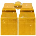 thumbnail image 2 of 2 Pieces Polyester Table Runner Solid Color Glossy Disco Themed Home Restaurant Dining Table Flag Decor Ornament Red, 2 of 8