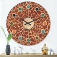 thumbnail image 2 of Designart 'Leopard Fur Safari Pattern I' Mid-Century Modern Wood Wall Clock, 2 of 5