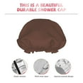 thumbnail image 5 of YFYANG Women's Double Waterproof Shower Cap, Brown Reusable Hair Cap for All Hair Styles and Head Sizes, 5 of 9