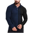 thumbnail image 1 of WEAIXIMIUNG Christmas Men 2025 Spring/summer Relaxed Sports Large Size Color Matching Lapel Shirt, 1 of 9