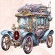 thumbnail image 1 of Pintura de diamante 5D DIY, taladro redondo completo, Kit de coche Steampunk, decoración del hogar, 30x30cm, 1 of 9