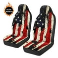 thumbnail image 4 of Uorisanigo Car Seat Covers Premium 2-Pack Front Set for Cars Interior Accessories Coral Velvet Cloth Vintage American Flag Car Seat Cover Front Set Universal Fit Cars Trucks and SUV, 4 of 7
