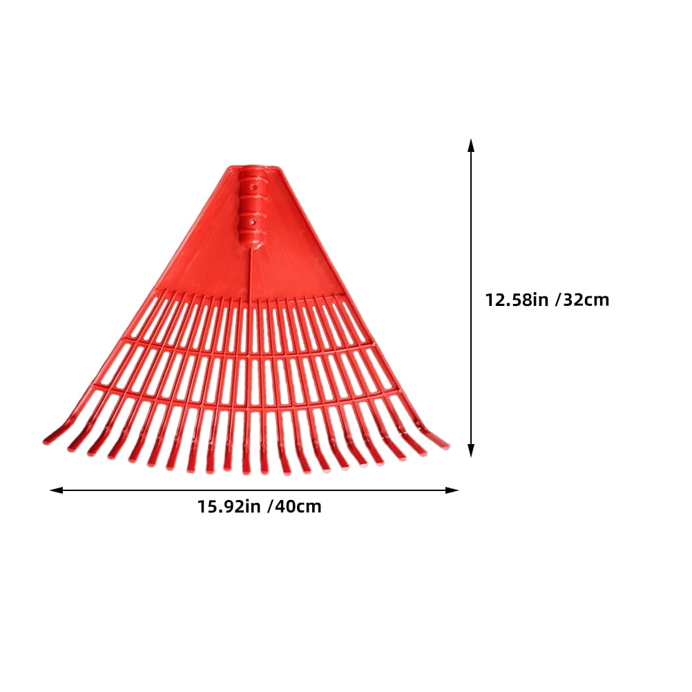 SEWCHICS 2Pcs Landscaping Rake PP Plastic Red Yard Maintenance Tool for Adults