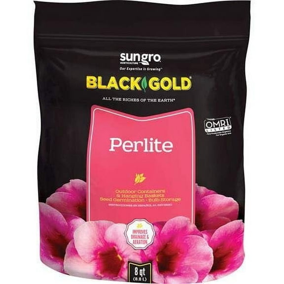 Sun Gro Horticulture SUNGRO Horticulture 1490102.Q08P Black Gold Perlite, 8 Quart, Multicolor