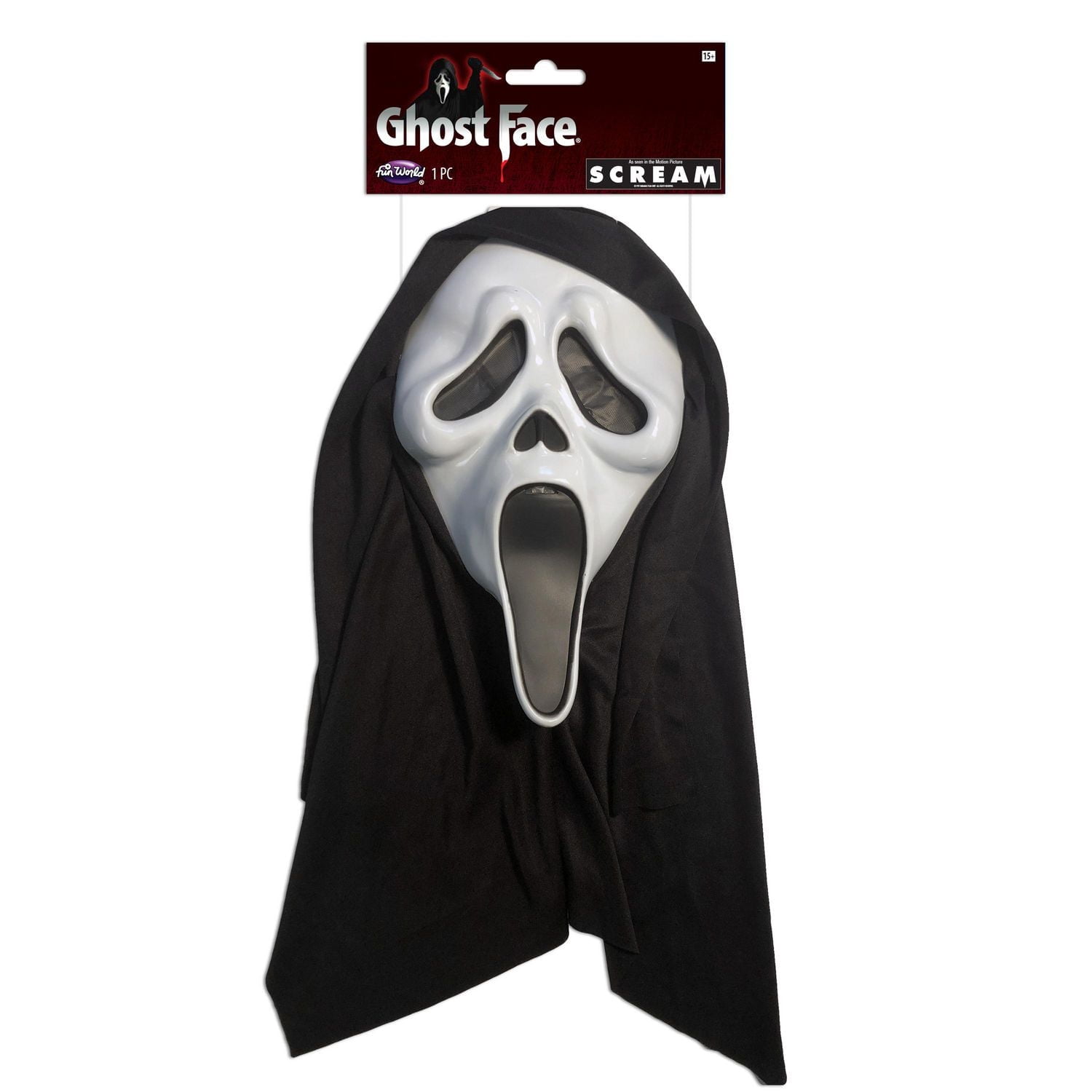 Adult  Ghost Face Plastic Mask Halloween Costume Accessory