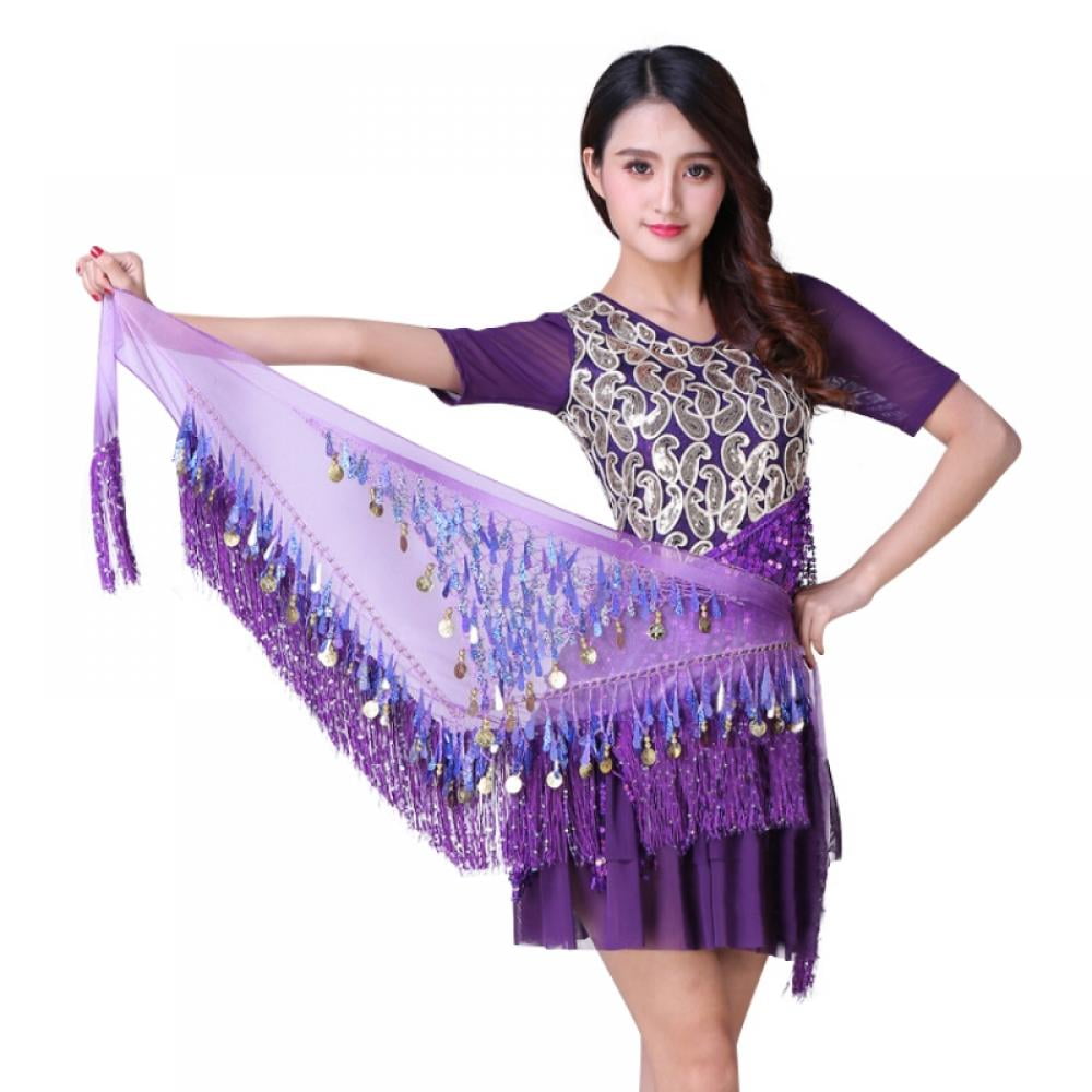 Women's Belly Dancing Belt Colorful Waist Chain Belly Dance Hip Scarf