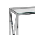 thumbnail image 3 of Home Gear Tiger Modern Stainless Steel Console Table in Silver, 3 of 3