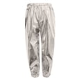 thumbnail image 4 of Qopobobo Toddler Girl Pants Girls Black Pants Toddler Girls' Fleece Pants Baby Casual Pull On Active Sweatpants Warm Joggers with Pockets Drawstring Silver,10-11 Years, 4 of 6