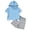 C115-Blue, variant on Size 3-7 Years Boys Summer Clothes Hooded Tops Workout Shorts 2 Piece Set Fashion Outfits,2-3 Years