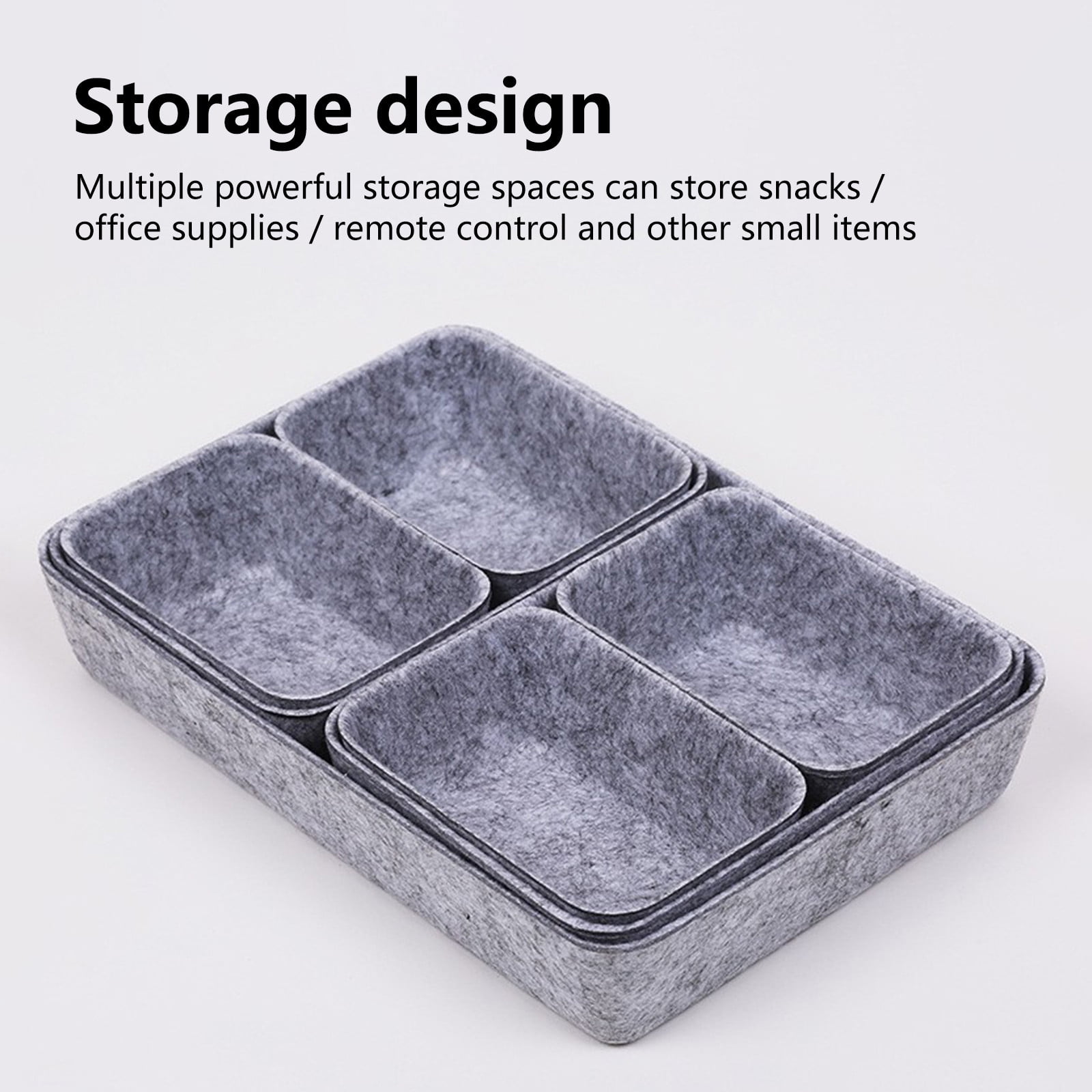 Tuphregyow Desk Drawer Organizer Tray Dividers Set,Kitchen Bathroom Office Drawer Organizers,Separators Shallow Felt Storage Bins Container for Makeup Juck Jewelry Utensils Tools Dresser,7 Pack
