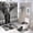Black and White Elephant, variant on Killer Whale Orca Shower Curtain Set - Ocean Sunset Marine Bathroom Decor with 2 Mats & Toilet Lid Cover, Waterproof Polyester, 72x72 Inch