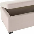 thumbnail image 4 of Safavieh Madison Large Rustic Solid Upholstered Storage Bench, 4 of 4