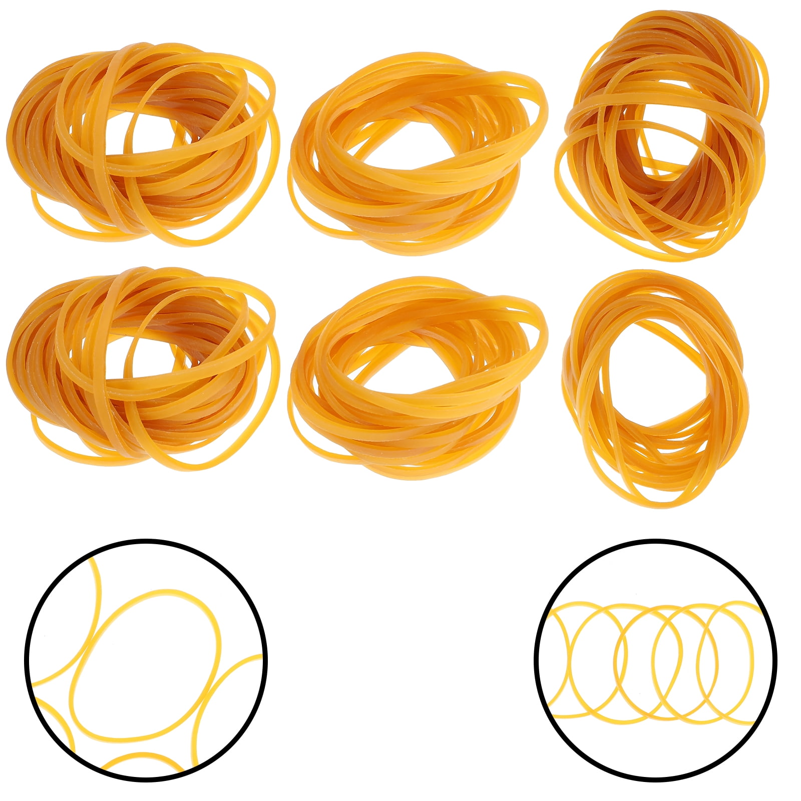 ELAYARD 580 Pieces Orange Stretchy Rubber Bands, Elastic for Home, Office, Crafts, and Decoration Use