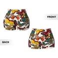 thumbnail image 5 of Fotbe Retro Floral Butterfly Seamless Shorts, Womens Workout Shorts High Waist Stretch Booty Short for Gym/Yoga/Running/Biking-Small, 5 of 9