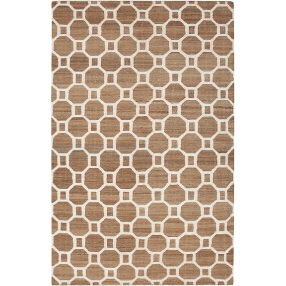 BoutiqueRugs Pattersonvle Natural Fibers Area Rug - Dark Red, White - 2' x 3'