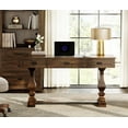 thumbnail image 2 of WAMPAT 59-inch Executive Desk with Charging Station, 3 Drawers, Farmhouse Office Desk for Home Study, Durable Wood Computer Table, Brown, 2 of 8