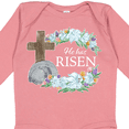 thumbnail image 4 of Inktastic Easter He Has Risen with Cross and Flowers Boys or Girls Long Sleeve Baby Bodysuit, 4 of 5