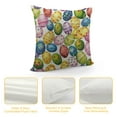 thumbnail image 4 of Qinduosi Easter Pillow Covers of Easter Colorful Egg Decor for Throw Pillowss Easter Spring Cushion Case Decoration for Sofa Couch for Outdoor Sofa Couch Living Room White, 4 of 5