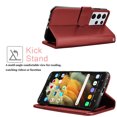 thumbnail image 4 of Wallet Case for Samsung Galaxy S21 Plus 5G, for Galaxy S21 Plus Case 6.7", Takfox PU Leather Credit Holder Folio Flip Magnetic Closure Kickstand Protective Phone Cover & Lanyard - Wine Red, 4 of 6