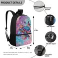 thumbnail image 3 of Jeiento Sea Turtle Backpack for Girls 10-12 12-14 School Bag with Lunch Box Pencil Case Butterfly Middle High Bookbag Back Pack Purse Elementary Schoolbags Daypack Back To School, Pink, 3 of 7