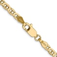 thumbnail image 3 of Diamond2Deal 14K Yellow Gold 3mm Concave Anchor Chain Necklace for Women 24", 3 of 6