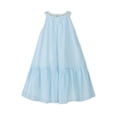 thumbnail image 3 of Girls Summer Dress Halter Neck Flower Girl Party Dress Embroidered Sleeveless Tiered Chiffon Sundress for Kids, Blue, Sizes 4-5Y, 3 of 9