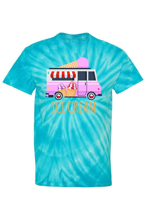 Ice Cream Truck Tie Dye Cyclone Men -SPIdeals Designs, Male Medium