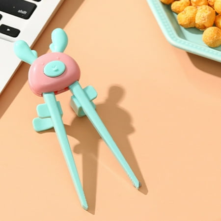 

GROFRY 1 Pair Chopsticks Cartoon Hold Comfortably Plastic Lazy Assistant Easy Carry Snack Chopsticks for Home