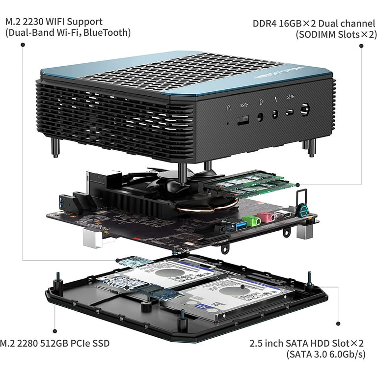 Mini PC AMD Ryzen 9 5900HX HX90 8 Cores up to 4.6 GHz| BAREBONE