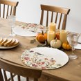 thumbnail image 5 of Fall Pink Flower Round Braided Placemats Set of 1, Bird White Daisy Leaf Pastoral Vintage Heat Insulation Place Mats Washable Non-Slip Table Mats for Kitchen Dining Party, 13 Inches, 5 of 9