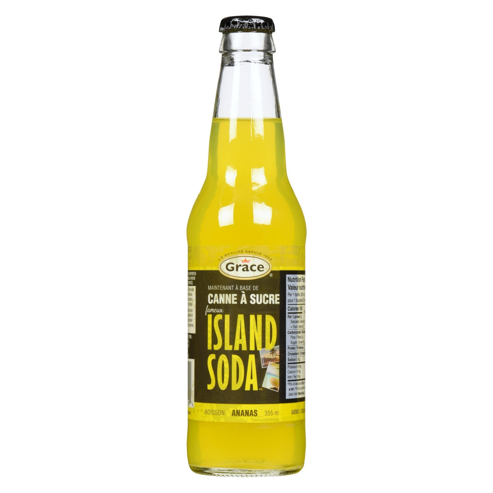Grace Island Soda Pineapple Drink, 355ml Bottle
