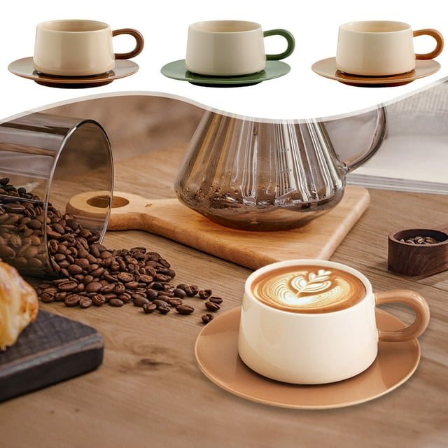 Rebajas Grandes, Tazas Y Platillos De Cafe Ceramica Modas Tazas Hogar Originalidad Tardes Tazas De Te Juego De Tazas De Cafe Akmoler