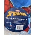 thumbnail image 6 of Marvel Spiderman Wall Crawler Red and Blue Toddler Blanket, 6 of 7