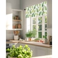 thumbnail image 6 of Leaves Window Valance Curtain Green Theme Rod Pocket Short Curtain for Living Room, Bedroom & Kitchen Window Decor 42x18in, 6 of 8