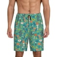 thumbnail image 2 of Daiia Mushrooms and Flowers Mens Woven Stretch Pajama Short,Short Pajama Pants-XX-Large, 2 of 9