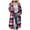 Hot Pink, variant on Womens Button Down Flannel Shirts Oversized Long Sleeve Plaid Shackets Casual Blouse Fall Tops 2025 (Z-Navy, XXL)