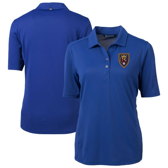 Women's-Cutter & Buck  Blue Real Salt Lake Virtue Eco Pique Recycled Polo