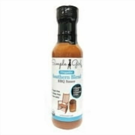 Simple Girl Organic Southern Blend Sugar-Free BBQ Sauce 12 oz (Sugar Free, Gluten Free, Non GMO, Low Carbs, Low Calorie, 0 Fat, Diet Safe BBQ Sauce)