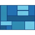 thumbnail image 1 of Ahgly Company Machine Washable Indoor Rectangle Transitional Blue Area Rugs, 6' x 9', 1 of 7