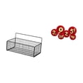 thumbnail image 1 of Cesta de almacenamiento,Cesta organizadora de almacenamiento de cocina colgante de alambre,Organizador de pared para baño con cesta de almacenamiento de alambre,Abanicos plegables, 1 of 8