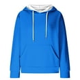thumbnail image 4 of YUGYXL Drawstring Long Sleeve Sweatshirts for Women 2025 Fashion Waffle Solid Color Hoodies Fall Winter Oversized Comfy Hooded Top Loung Y2K Tops with Pockets, 4 of 4