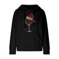 thumbnail image 2 of PFRNLF Christmas Hoodies for Women No Boundarie Casual Long Sleeve Drawstring Waffle Pullover Tops Loose Hooded Sweatshirt, 2 of 5