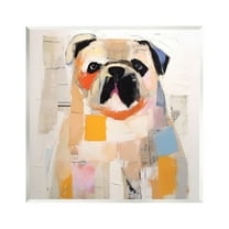 Stupell Industries Modern Pug Portrait Animals & Insects Painting Unframed Art Print Wall Art, 12 x 12