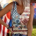 thumbnail image 2 of Nfurl 4th of July Shirts for Women Sleeveless Tops 250th Anniversary Independence Day Tank Tops Stars and Stripes Printed USA T-shirts Multicolor,XXL, 2 of 5