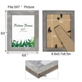 thumbnail image 4 of Joveco 5" x 7" Handcrafted Solid Wooden Photo Frame Set of 2,  Farmhouse Picture Frame Wall Decor for Wall Mounted and Tabletop, Gray and Brown, 4 of 8