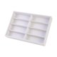thumbnail image 1 of Organizador de gafas, bandeja apilable para joyas, almacenamiento de gafas con 8 rejillas para varios pares Blanco, 1 of 6